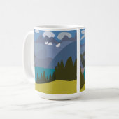 Alpen Bergsee Kaffeetasse (Vorderseite Links)