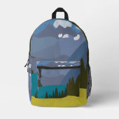 Alpen Bergsee Reisen Bedruckter Rucksack (Vorderseite)