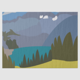 Alpen Bergsee Seidenpapier