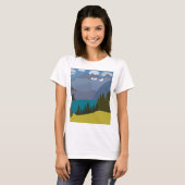 Alpen Bergsee Wandern T-Shirt (Vorne ganz)