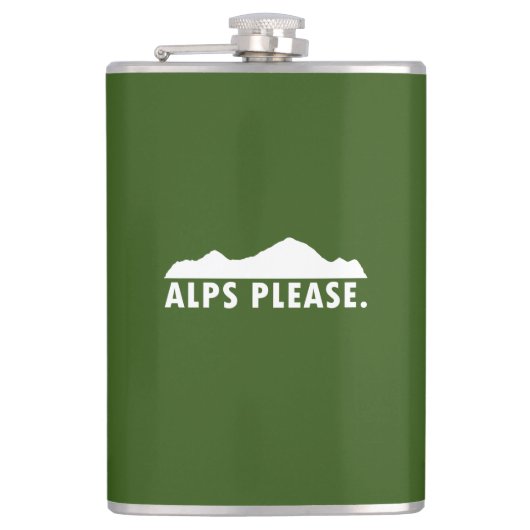 Alpen Bitte Flachmann (Vorderseite)