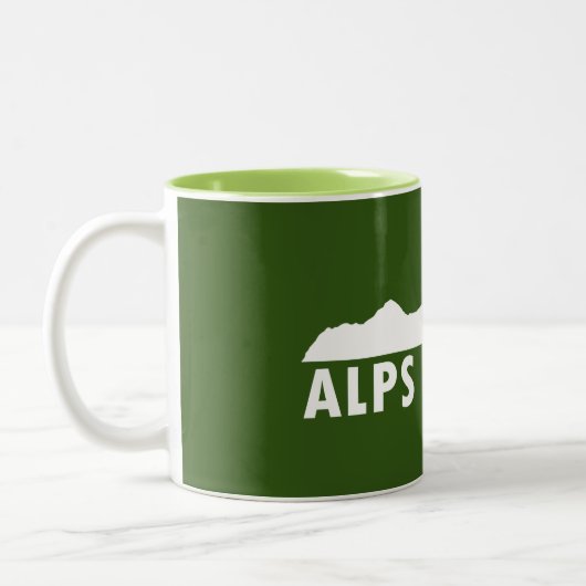 Alpen Bitte Zweifarbige Tasse (Links)