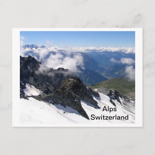 Alpen der Schweiz Postkarte (Vorderseite)