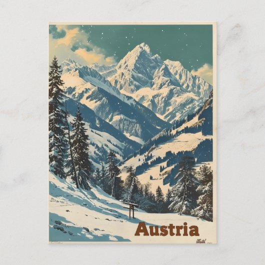 Alpen Österreich Vintag Postkarte (Vorderseite)