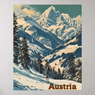 Alpen Österreich Vintage Poster