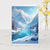 Alpen-Schnee-Weihnachtskarte Karte (Gelbe Blume)