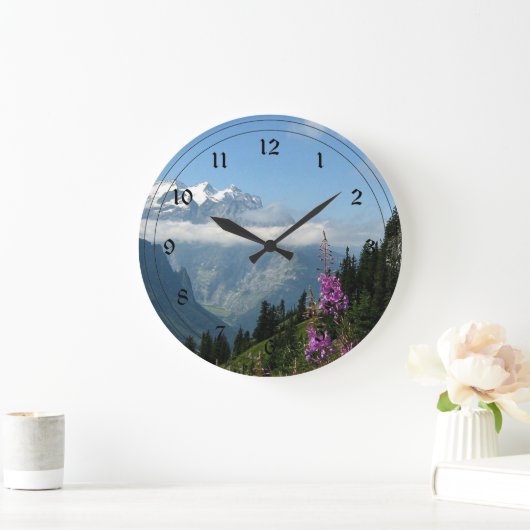 Alpen - Schweiz Große Wanduhr (Zuhause)