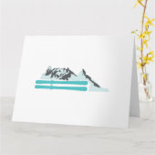 Alpen Skifahren Wintersport Bergsee-Zauber Karte (Gelbe Blume)