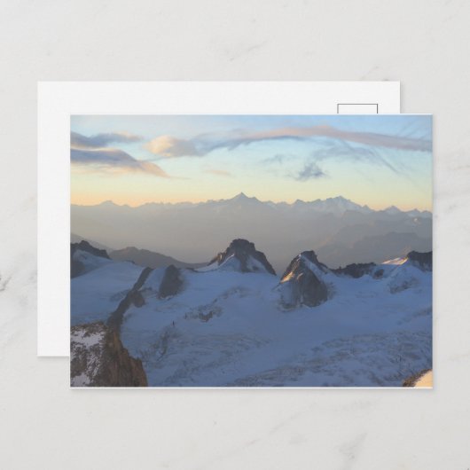 Alpen Sonnenaufgang Chamonix Postkarte (Vorne/Hinten)