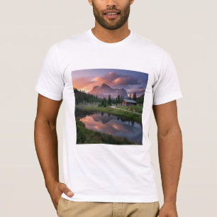 Alpen-Sonnenaufgangsreflexionen T-Shirt
