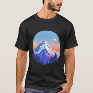 Alpen-Sonnenuntergangs-Gipfelkreis T-Shirt