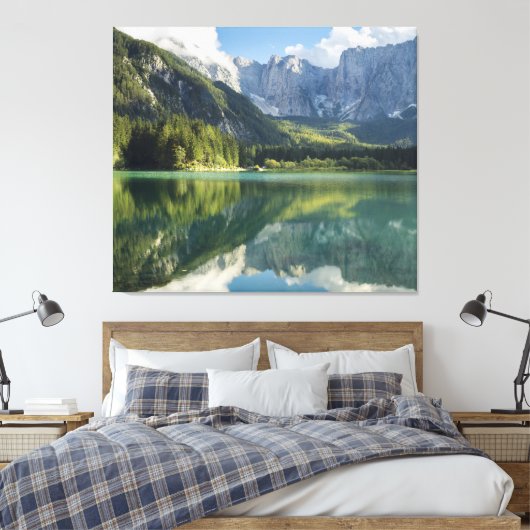 Alpen Türkis Wasser Schöne Bergsee Leinwanddruck (Insitu (Schlafzimmer))