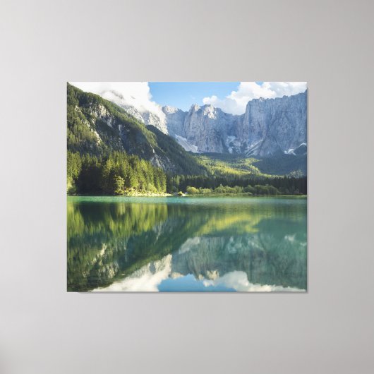 Alpen Türkis Wasser Schöne Bergsee Leinwanddruck (Vorderseite)