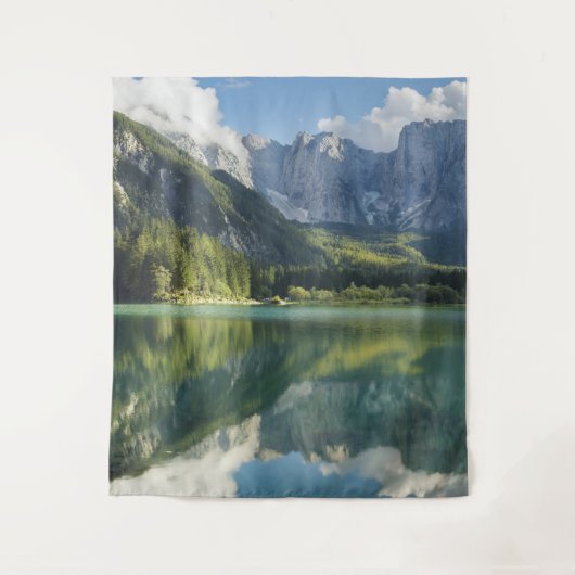 Alpen Türkis Wasser Schöne Bergsee Wandteppich (Vorderseite)