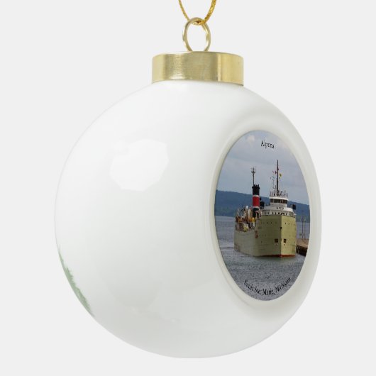Alpena bei Soo Ball oder Schneeflocke Keramik Kugel-Ornament (Links)