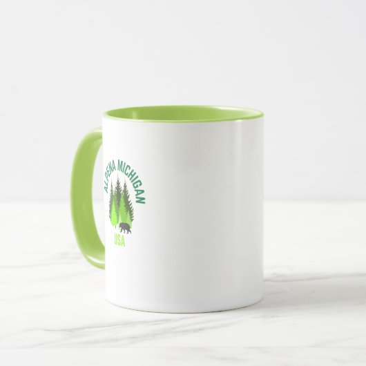 Alpena Michigan Heimat Kaffee Tasse (Vorderseite Links)