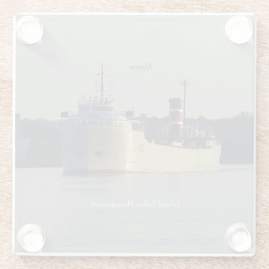 Alpena-Untersetzer Glasuntersetzer (Rückseite)