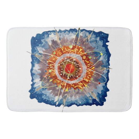 Alpenarchitektur Famous Art Poster Badematte (Vorderseite)