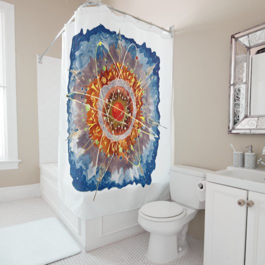 Alpenarchitektur Famous Art Poster Duschvorhang (Beispiel)