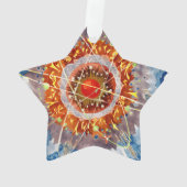 Alpenarchitektur Famous Art Poster Ornament (Rückseite)