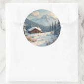 Alpenarm Runder Aufkleber (Tasche)
