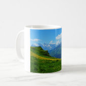 Alpenblick in der Schweiz Kaffeetasse (Vorderseite Links)