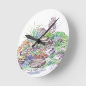 Alpengarten Landscaping Runde Wanduhr (Winkel)