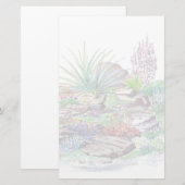 Alpengarten Landschaft Briefpapier (Vorne/Hinten)