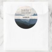 Alpengebirge Foto Candle oder Seife Runder Aufkleber (Tasche)