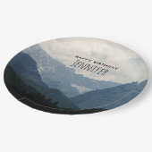 Alpengebirge Foto Naturerlebnis Pappteller (Schrägansicht)