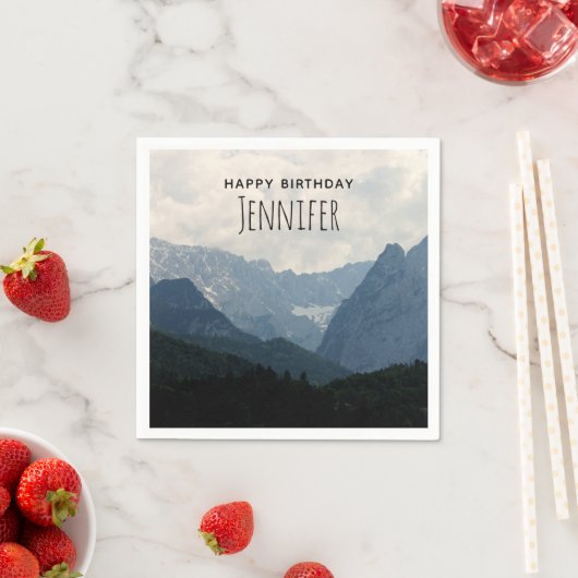 Alpengebirge Foto Naturerlebnis Serviette (Beispiel)