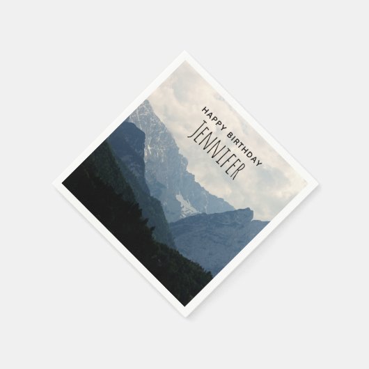 Alpengebirge Foto Naturerlebnis Serviette (Ecke)