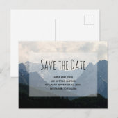 Alpengebirge Hochzeit Save the Date Einladungspostkarte (Vorne/Hinten)