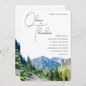 Alpengebirge Hochzeiten Einladung (Vorne/Hinten)