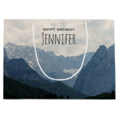 Alpengebirge Landschaftliches Foto Große Geschenktüte (Vorderseite)