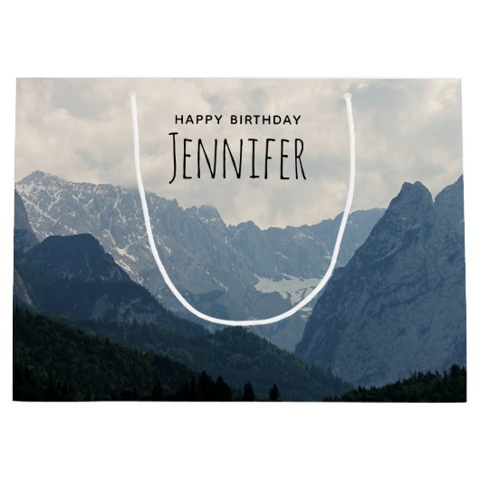 Alpengebirge Landschaftliches Foto Große Geschenktüte (Vorderseite)