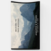 Alpengebirge Landschaftliches Foto Hochzeit Banner (Vertikal)