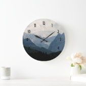 Alpengebirge Natur Foto Große Wanduhr (Zuhause)