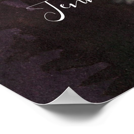 Alpengebirge Willkommen bei unserer Hochzeit | Poster (Ecke)