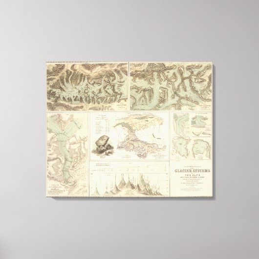 Alpengletscher Leinwanddruck (Vorderseite)