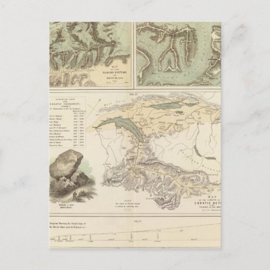 Alpengletscher Postkarte (Vorderseite)