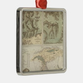 Alpengletschersysteme Silbernes Ornament (Rechts)