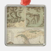 Alpengletschersysteme Silbernes Ornament (Vorne)