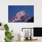 Alpenglow am Aoraki Monte Cook, Mackenzie 2 Poster (Heimbüro)