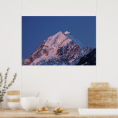 Alpenglow am Aoraki Monte Cook, Mackenzie 2 Poster (Küche)