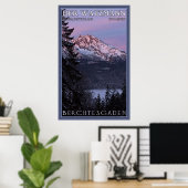 Alpenglow auf Der Watzmann Poster (Heimbüro)