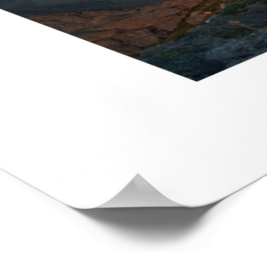 Alpenglow auf Longs Peak Poster (Ecke)