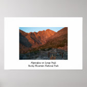 Alpenglow auf Longs Peak Poster (Vorne)