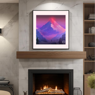 Alpenglow Everest RISE Motivationswandposter Poster