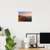 Alpenglow Mountain Peak Poster - Majestic Sunset (Heimbüro)